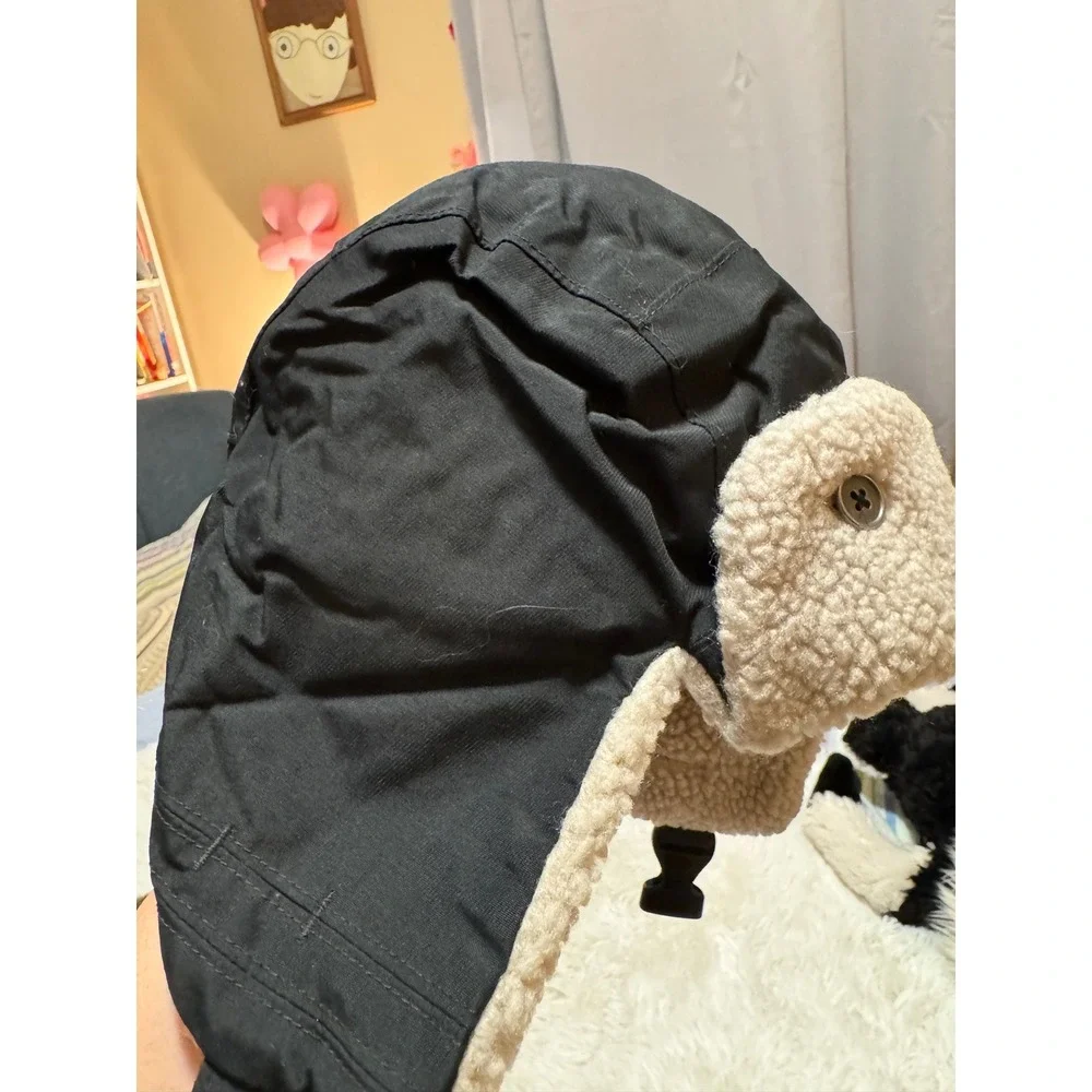 Columbia Kids Unisex Black Sherpa Lined Omni-Heat Trapper Aviator Hat S/M